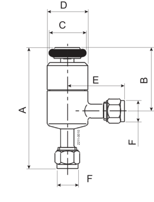 MFV ANGLE MANUAL SB Mini Flow Valve Alfa Laval JP